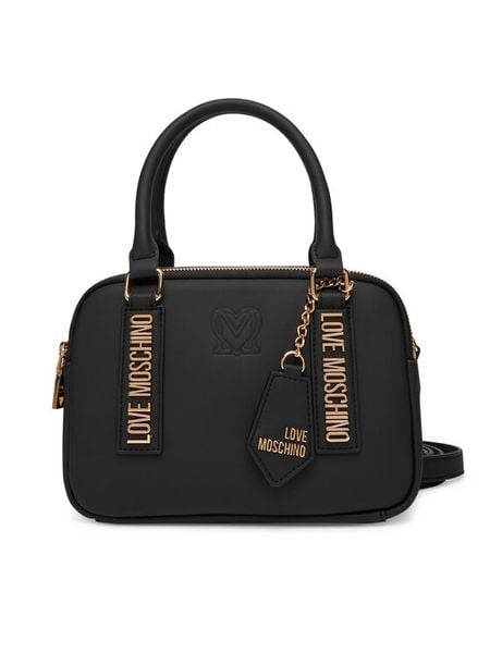 LOVE MOSCHINO Torebka JC4295PP1NL1500A Czarny. Czarne torebki do ręki damskie Love Moschino, bez wzorów, ze skóry, bez dodatków. Za 749.99 zł.