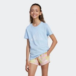 Koszulka dziecięca ADIDAS. Białe t-shirty i topy dla dziewczynek Adidas, bez wzorów, z bawełny, bez ramiączek. W wyprzedaży za 59.99 zł.