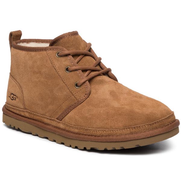 Trzewiki Ugg. Brązowe botki męskie UGG, bez wzorów, bez zapięcia. Za 729.99 zł.
