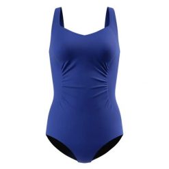 Damski kostium kąpielowy 1-częściowy Speedo Shirred. Niebieskie kostiumy jednoczęściowe damskie Speedo, l, bez wzorów, z materiału, eleganckie, moda ciążowa, na fitness i siłownię. Za 368.20 zł.