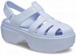 Sandały Dla Kobiet Crocs Stomp Fisherman Sandal. Czarne sandały damskie Crocs, bez wzorów, z materiału, bez obcasa, na platformie, bez zapięcia. Za 263.99 zł.