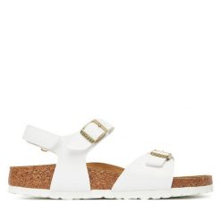 Sandały Birkenstock. Białe sandały dziewczęce Birkenstock, bez zapięcia. Za 229.99 zł.