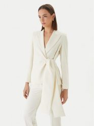 Marella Marynarka Meandro 2613041053 Écru Slim Fit. Żakiety damskie Marella, bez wzorów, z syntetyku. Za 1,389.00 zł.