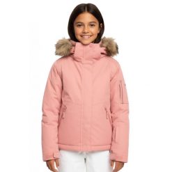 Kurtka narciarska dla dzieci Roxy Meade 10K. Czerwone buty zimowe dziewczęce Roxy, bez wzorów, z poliesteru, bez zapięcia. Za 392.70 zł.