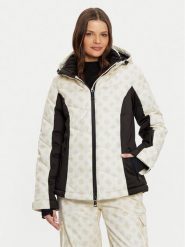 Guess Kurtka narciarska W4PL3N WH0K0 Kremowy Regular Fit. Białe kurtki damskie Guess, m, z aplikacjami, z syntetyku, bez kaptura, narciarskie. Za 2,139.00 zł.