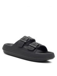 MEXX Klapki MXC007101W Czarny. Czarne klapki damskie Mexx, bez wzorów, z syntetyku, bez obcasa. Za 69.99 zł.