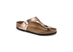Klapki Birkenstock Gizeh, Birko Flor Damskie. Klapki damskie Birkenstock, bez wzorów, z materiału, bez obcasa. Za 379.10 zł.