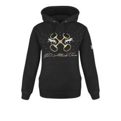 Bluza jeździecka damska JD Attack Judie. Czarne bluzy damskie JD ATTACK, xs, bez wzorów, z bawełny, z kapturem. Za 229.00 zł.