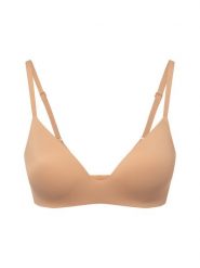 Calvin Klein biustonosz bez drutów Kobiety Sztuczne włókno beżowy, 80B. Brązowe biustonosze Calvin Klein, bez wzorów, z włókna. Za 199.95 zł.