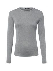 Opus Koszulka z długim rękawem Kobiety Bawełna szary, 38. Szare t-shirty damskie Opus, bez wzorów, z bawełny, bez kołnierzyka. Za 149.95 zł.