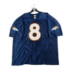 Second life - Koszulka męska NFL Team Apparel Denver Broncos 8 2010 - Jak nowy. Niebieskie koszulki sportowe męskie NFL, m, bez wzorów, bez kołnierzyka, bez ramiączek, do piłki nożnej. Za 106.46 zł.