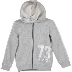 Bluza w kolorze szarym. Szare bluzy dla dziewczynek Daniel Hechter, Naf Naf Kids, bez wzorów, bez ramiączek, bez kaptura. W wyprzedaży za 49.95 zł.