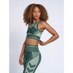 Damski biustonosz sportowy Hummel hmlluna seamless. Zielone obuwie sportowe damskie Hummel, bez wzorów, na fitness i siłownię. Za 178.00 zł.