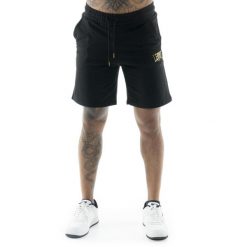 Spodnie dresowe z bawełna z sznurek regulacyjny na co dzień. Czarne buty sportowe męskie LEONE 1947 APPAREL, bez wzorów, z bawełny, na fitness i siłownię. W wyprzedaży za 96.83 zł.