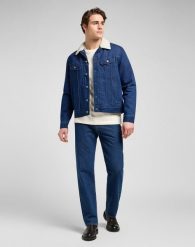 MESKA KURTKA LEE SHERPA JACKET SAVE IT 112370428. Płaszcze męskie Lee, l, bez wzorów, z jeansu, bez kaptura. Za 349.99 zł.