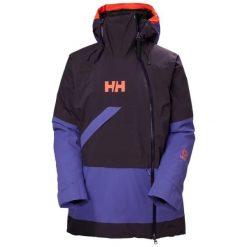 Damska kurtka narciarska Helly Hansen Powchaser Asym. Czarne kurtki damskie Helly Hansen, bez wzorów, bez kaptura. W wyprzedaży za 868.20 zł.