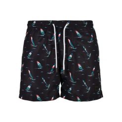 Spodenki kąpielowe Urban Classics pattern. Niebieskie kąpielówki męskie Urban Classics, l, bez wzorów, z meshu. Za 111.50 zł.