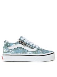 Vans Tenisówki Old Skool Zip VN0A2XSM4481 Błękitny. Niebieskie trampki i tenisówki dziewczęce Vans, bez wzorów, z materiału, bez zapięcia. Za 169.99 zł.