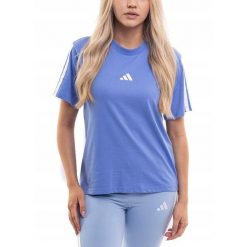 Koszulka Kobieta adidas T-shirt Bluzka Sportowa Treningowa Bawełniana r. S. Niebieskie koszulki sportowe damskie Adidas, s, bez wzorów, z bawełny, bez kołnierzyka, bez ramiączek. Za 93.99 zł.