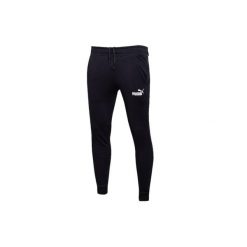 Spodnie Puma Essential, Mężczyźni. Czarne spodnie sportowe męskie Puma, m, bez wzorów, z bawełny, na fitness i siłownię. Za 240.15 zł.