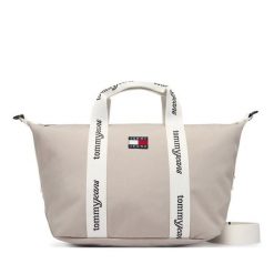 Torebka Tommy Jeans. Brązowe torebki do ręki damskie Tommy Jeans, bez wzorów, z jeansu, klasyczne, bez dodatków. Za 289.99 zł.