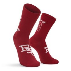 Sportowe skarpetki męskie 120. rocznica Real Sporting de Gijón Siroko SC120 Ra. Czerwone skarpety męskie SIROKO, bez wzorów, z materiału. Za 63.00 zł.