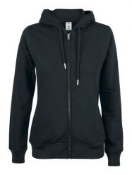 Clique Premium OC Hoody Full Zip Women – damska bluza z kapturem z bawełny. Czarne bluzy damskie CLIQUE, m, bez wzorów, z bawełny, z kapturem. Za 295.16 zł.