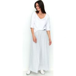 Wygodna spódnica maxi n188. Brązowe spódnice damskie Nunu, bez wzorów, z gumy, eleganckie, maxi, koszulowe. Za 109.00 zł.