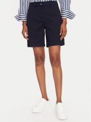 Gant Szorty materiałowe 4020119 Granatowy Regular Fit. Niebieskie szorty damskie GANT, bez wzorów, z bawełny. Za 249.99 zł.