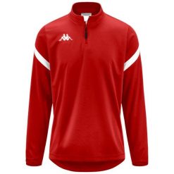 Bluza dresowa 1/2 zip Kappa Dolvole. Białe bluzy męskie Kappa, bez wzorów, z dresówki, bez kaptura, na fitness i siłownię. Za 207.50 zł.