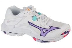 Buty do siatkówki damskie, Wave Lightning Z8. Białe obuwie sportowe damskie Mizuno, bez wzorów, z materiału, do siatkówki, mizuno wave. Za 570.20 zł.