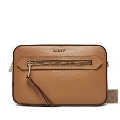 Torebka DKNY. Brązowe listonoszki damskie DKNY, bez wzorów, bez dodatków. Za 649.99 zł.