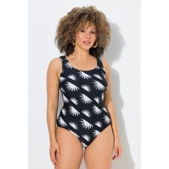 Damskie Strój kąpielowy słońca bez miękkich miseczek okrągły dekolt. Czarne kostiumy jednoczęściowe damskie Ulla Popken, plus size, bez wzorów, z elastanu, sportowe, plus size. Za 199.99 zł.