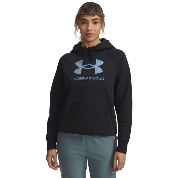 Bluza damska z kapturem Under Armour Rival Shimmer. Czarne bluzy damskie Under Armour, s, bez wzorów, z bawełny, z kapturem, na fitness i siłownię. Za 239.70 zł.