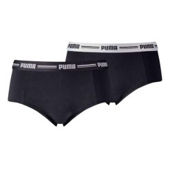 Mini Majtki Damskie (zestaw 2 Sztuk). Czarne figi damskie Puma, xs, bez wzorów. Za 47.99 zł.