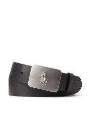 Polo Ralph Lauren Pasek 405761965001 Czarny. Czarne paski damskie Polo Ralph Lauren, bez wzorów, ze skóry. Za 549.99 zł.