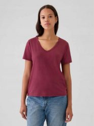 T-SHIRT DAMSKI KOSZULKA 1 BAWEŁNA GAP VINTAGE BORDOWY. Czerwone koszulki sportowe damskie GAP, m, bez wzorów, z bawełny, bez kołnierzyka, bez ramiączek, na fitness i siłownię. Za 144.60 zł.