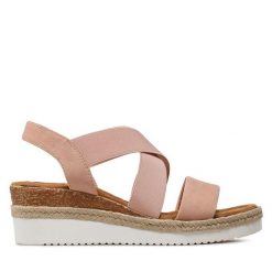 Espadryle Clara Barson. Czerwone klapki damskie Clara Barson, bez wzorów, bez obcasa, bez zapięcia. Za 82.99 zł.