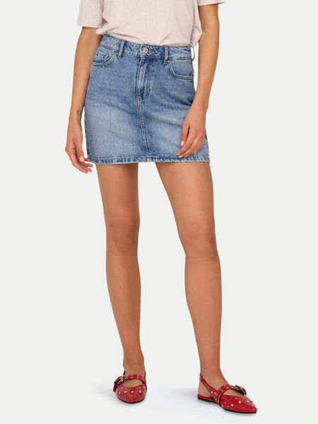 ONLY Spódnica jeansowa Stella 15339630 Niebieski Regular Fit. Niebieskie spódnice damskie Only, m, bez wzorów, z bawełny. Za 139.99 zł.