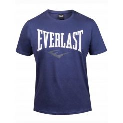 Koszulka Męska Everlast Sportowa Granatowa Bawełniana. Niebieskie koszulki sportowe męskie Everlast, m, bez wzorów, z bawełny, bez kołnierzyka, bez ramiączek. Za 69.00 zł.