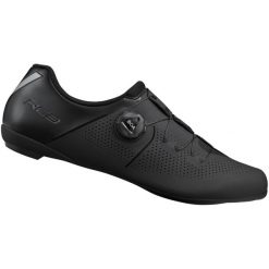 Rower szosowy - Buty rowerowe RC302 WIDE, czarne. Czarne buty sportowe męskie Shimano, bez zapięcia, rowerowe. Za 559.00 zł.