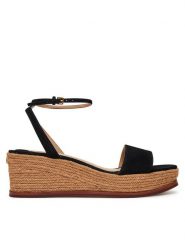 LAUREN RALPH LAUREN Espadryle Leona 802920421001 Czarny. Czarne sandały damskie Lauren Ralph Lauren, bez wzorów, ze skóry, bez obcasa, bez zapięcia. Za 469.99 zł.