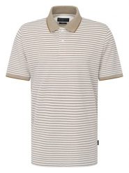 Bugatti Polo 8150-75092C Beżowy Regular Fit. Brązowe koszulki polo męskie Bugatti, m, bez wzorów, z bawełny, bez ramiączek. Za 279.99 zł.