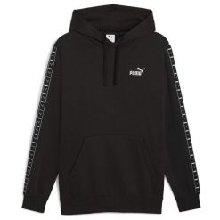 Bluza z kapturem męskie Puma Ess Tape Hoodie Fl. Czarne bluzy sportowe męskie Puma, m, bez wzorów, z bawełny, z kapturem, na fitness i siłownię. Za 192.99 zł.