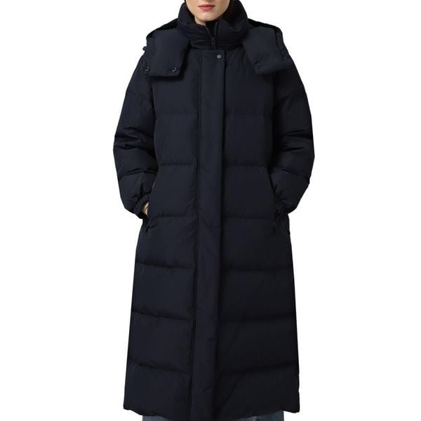 Kurtka GEOX LARYSSE Niebieski. Niebieskie kurtki damskie Geox, bez wzorów, z tkaniny, bez kaptura. Za 824.99 zł.