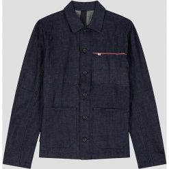 Dżinsowa kurtka w kolorze granatowym. Płaszcze męskie marki H.I.S. W wyprzedaży za 335.95 zł.