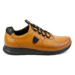 Buty męskie skórzane KAMPOL 25/48 jasny brąz brązowe. Brązowe półbuty na co dzień męskie ze skóry, eleganckie, bez zapięcia. Za 408.14 zł.