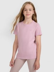 4F T-shirt oversize gładki dziewczęcy - różowy 140 (9-10 lat). Czerwone t-shirty i topy dla dziewczynek 4f, bez wzorów, z bawełny, bez ramiączek. Za 29.99 zł.