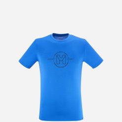Koszulka męska z krótkim rękawem Millet Ubic Light Ts Ss M active fit. Niebieskie koszulki sportowe męskie Millet, m, bez wzorów, z meshu, bez kołnierzyka, bez ramiączek, trekkingowe. Za 147.75 zł.