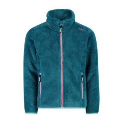 Bluza dziecięca turystyczna CMP 38P1465. Zielone bluzy dla dziewczynek CMP, bez wzorów, z polaru, bez ramiączek, bez kaptura. W wyprzedaży za 207.25 zł.